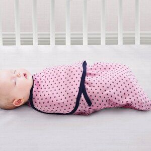 Delta Children Little Lambs Adjustable Swaddle Wrap - Premium Cotton 0-3 Months